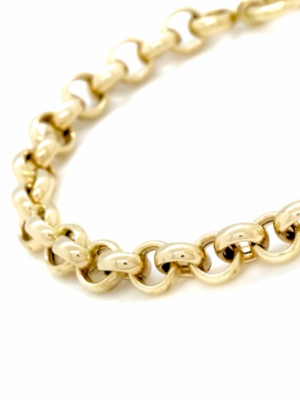 14k Solid Gold Rolo Link Bracelet